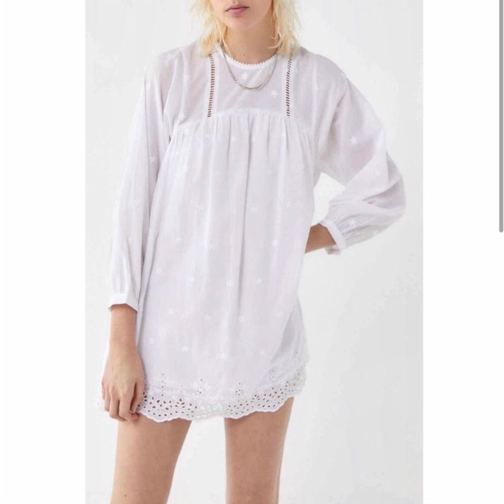 NWT UO Boho Long Sleeve Beatrice Eyelet Romper